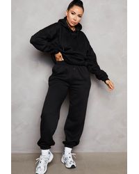 Femme Luxe - Front Pocket Pullover Hoodie Cuffed Joggers Loungewear Set - Lyst
