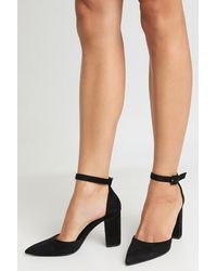 Boohoo - Wide Fit Faux Suede 2 Part Pointed Heels - Lyst