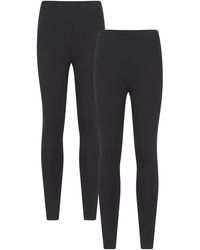 Mountain Warehouse - Ladies Cotton Blend Leggings (Pack Of 2) (Jet) - Lyst