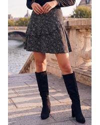 Roman - Floral Jersey Stretch Skater Skirt - Lyst