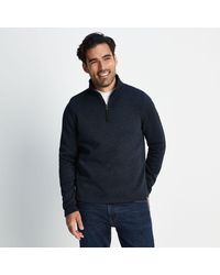 TOG24 - Pearson Knitlook Fleece Zipneck Dark Marl - Lyst