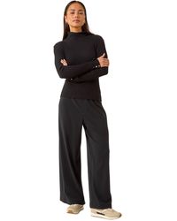 Roman - Petite Brushed Ribbed Trouser - Lyst