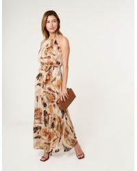 Blue Vanilla - Halter Neck Belted Dress - Lyst