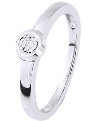 Diadema - Diamond Solitaire Ring 0.010 0.50 Cts Cts Illusion - Lyst
