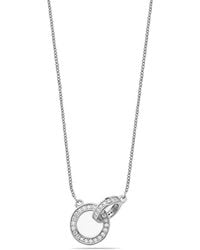 Bibei - Necklace With Double Hoop And Cubic Zirconia 925 Sterling Bicll040 - Lyst