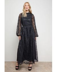 Quiz Rose Gold Sequin Long Sleeve Wrap Maxi Dress in White | Lyst UK