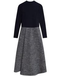 Ted Baker - Abieb Polo Neck Knit Bodice Midi Dress - Lyst