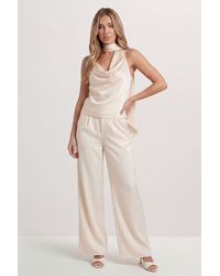 MissPap - Premium Satin Scarf Detail Top - Lyst