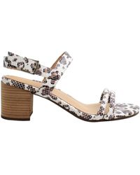 Vionic - Paula Embossed Leopard Heeled Sandals - Lyst