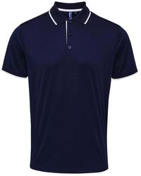 PREMIER - Coolchecker Contrast Pique Polo Shirt - Lyst