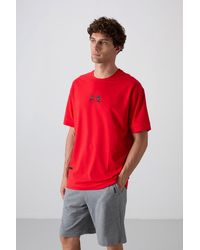 TOMMY LIFE - Oversized Printed Crew Neck T-Shirt - Lyst