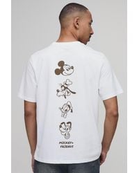 BoohooMAN - Regular Mickey License Print T-Shirt - Lyst