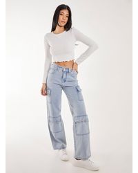 Pink Vanilla - Multi Pocket Cargo Jeans - Lyst