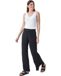 Roman - Crinkle Side Split Elastic Waist Trousers - Lyst