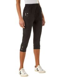 Roman - Zip Detail Bengaline Crop Trousers - Lyst