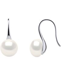 Ateliers Saint Germain - Earrings Real Cultured Freshwater Pearls Button 8-9 Mm - Lyst