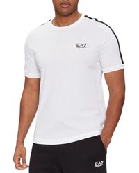 Armani - Ea7 Emporio 3Dpt35 Pj02Z Tape Logo T-Shirt Griffin Casuaul Tee - Lyst