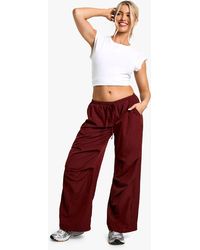 Boohoo - Woven Nylon Wide Leg Parachute Trouser - Lyst