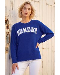 Roman - Sunday Slogan Knit Jumper - Lyst