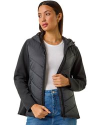 Roman - Contrast Hooded Padded Jacket - Lyst