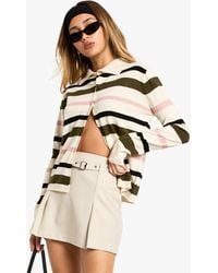 Boohoo - Tailored Belted Tennis Mini Skirt - Lyst