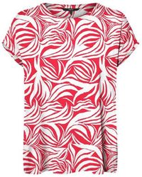 Vero Moda - T-shirt Vmava Met All Over Print Roze/wit - Lyst