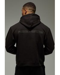 BoohooMAN - Active Progress Over Perfection Oversized Boxy Hoodie - Lyst