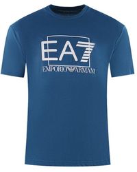 EA7 - Box Logo T-Shirt - Lyst