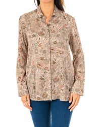 La Martina - Long-Sleeved Shirt With Lapel Collar Kwc002 - Lyst