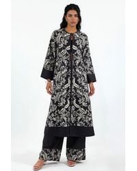 Msn-Collection - Floral Tunic And Wide-Leg Pants Set - Lyst