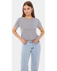 Hiccup - Basic Round Neck Short Sleeve T-Shirt - Lyst