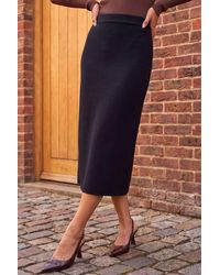 Roman - Petite Knitted Midi Skirt - Lyst