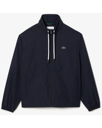 Lacoste - Sportpak Jas Met Afneembare Capuchon In Navy - Lyst
