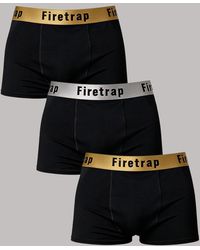 Firetrap - Multi 3 Pack Cotton Stretch Boxers With Logo Waistband - Lyst