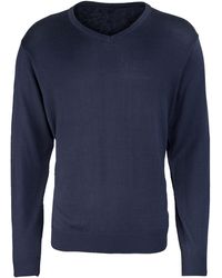 PREMIER - V-Neck Knitted Sweater - Lyst