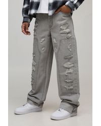 BoohooMAN - Relaxed Fit Ripped Carpenter Jeans - Lyst