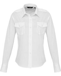 PREMIER - Ladies Long Sleeve Pilot Shirt - Lyst