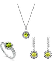 Orphelia - 'Bristol' 925 Sterling Set: Necklace + Earrings + Ring - Lyst