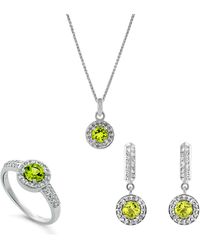 Orphelia - 'Bristol' 925 Sterling Set: Necklace + Earrings + Ring - Lyst