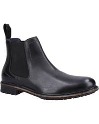 Hush Puppies - Justin Chelsea Leren Laarzen Zwart - Lyst