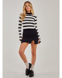 Pink Vanilla - High Neck Ribbed Top - Lyst