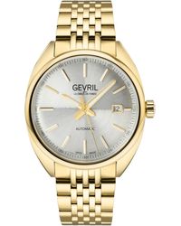 Gevril - Five Points 48704 Swiss Made Automatic Sellita Sw200 Stainless Steel Luminous Date Watch - Lyst