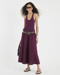 River Island - Maxi Dress Sleeveless Scoop Neck Cotton - Lyst