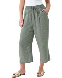 Roman - Petite Spot Print Stretch Culottes - Lyst