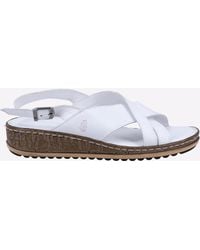 Hush Puppies - Elena Cross Over Wedge Sandal Leather - Lyst