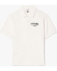 Lacoste - Relaxed-fit Roland-garros Edition Terry Poloshirt In Crème - Lyst