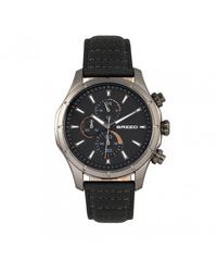 Breed - Lacroix Chronograph Leather-Band Watch - Lyst