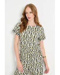 Wallis - Geo Jersey Short Sleeve T Shirt - Lyst