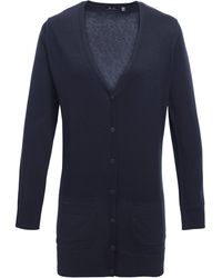 PREMIER - Ladies Longline V Neck Knitted Cardigan - Lyst