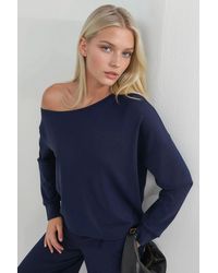 Busem - Asymmetrical Collar Relaxed Fit Sweatshirt - Lyst
